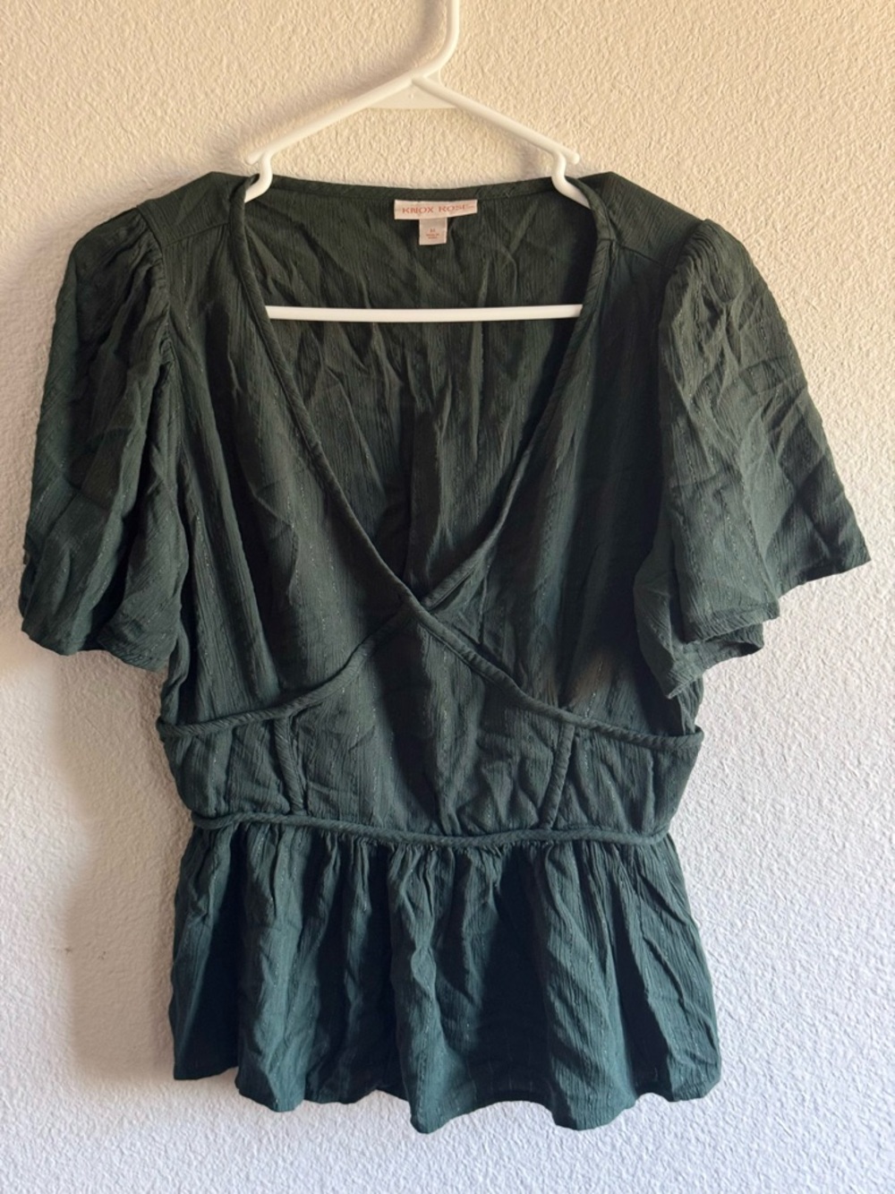 Knox Rose Dark Forest Green Blouse